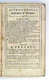 ASTRONOMY WHISTON, WILLIAM. Astronomical Principles of Religion, Natural and Reveal''d. 1717